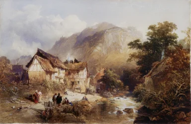 The Village of Sayn, on the River Bertich Bach, Prussia